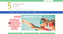 Desktop Screenshot of chiropracticsocietywi.org