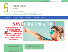 Tablet Screenshot of chiropracticsocietywi.org